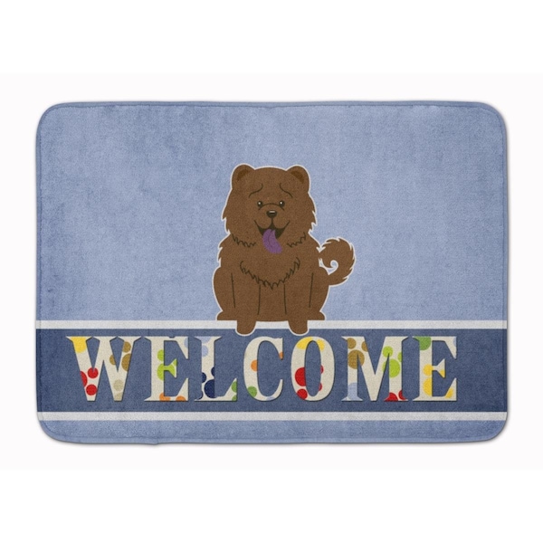 Carolines Treasures Chow Chow Chocolate Welcome Machine Washable Memory Foam Mat BB5722RUG - main